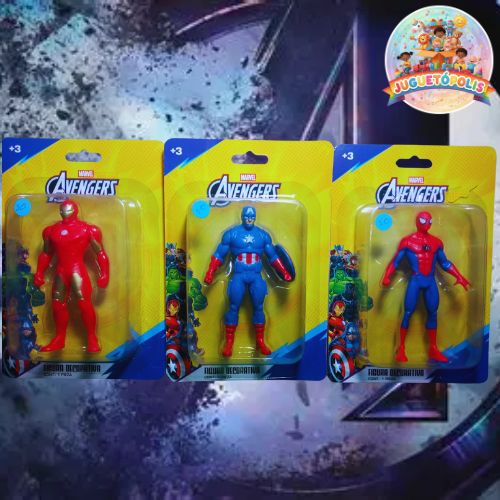 FIGURAS SUPERHEROES (IROMAN, CAPITAN AMERICA O HOMBRE ARAÑA)